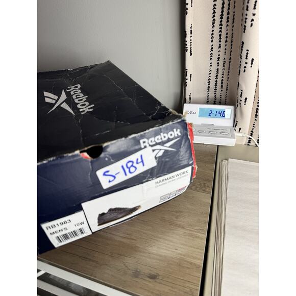 Reebok Men's 10 Wide Harman Work EH Comp Toe Sneaker Athletic Shoe Safety Black - Picture 14 of 14